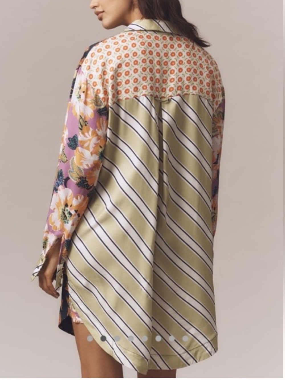 Anthropologie Maeve The Soren Long Sleeve Shirtdress-Mixed Print- Size XL - Picture 2 of 10